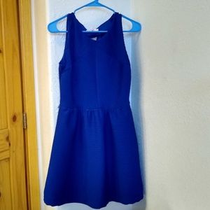 Blue pleated dress